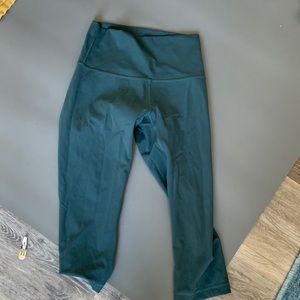 Lululemon Dark green/ turquoise cropped leggings